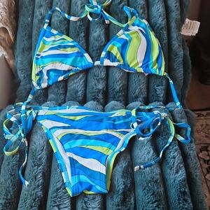 Michael Kors Blue and Green Bikini